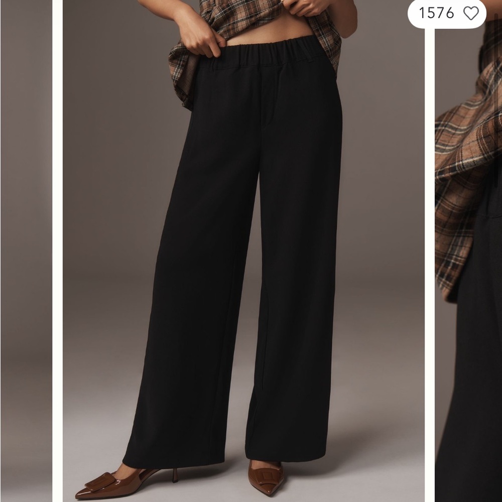 Anthropologie Black soft pull on pants